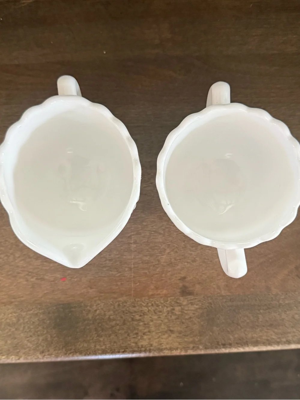 Vintage Imperial Glass Satin Grapes Milk Glass Sugar and Creamer Set